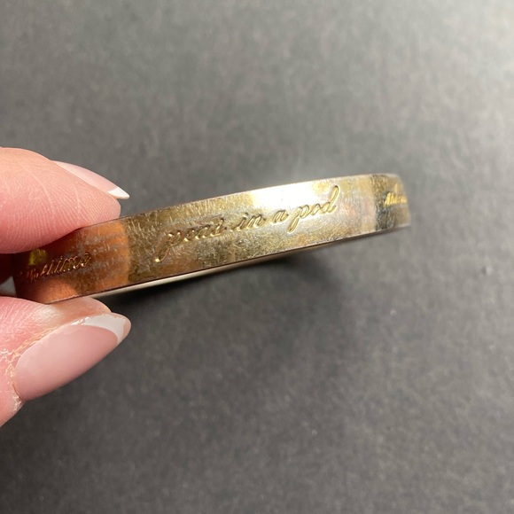 Kate Spade Of New York Best Friend Ever Etchings Gold Tone Bangle Bracelet - Picture 8 of 14